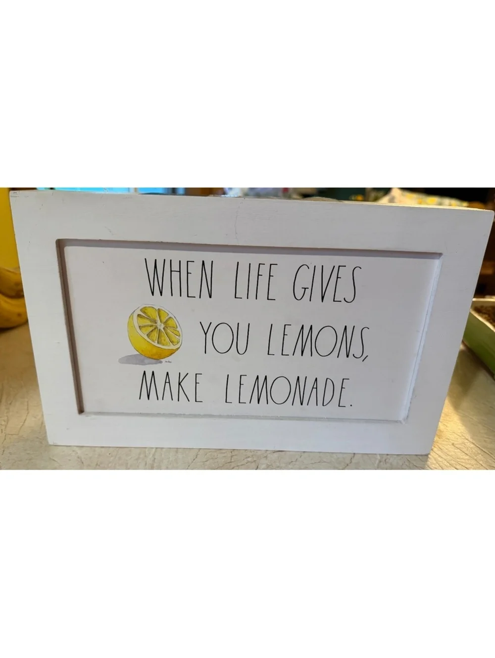 Rae Dunn Wall Art “When Life Gives you lemons, Make Lemonade